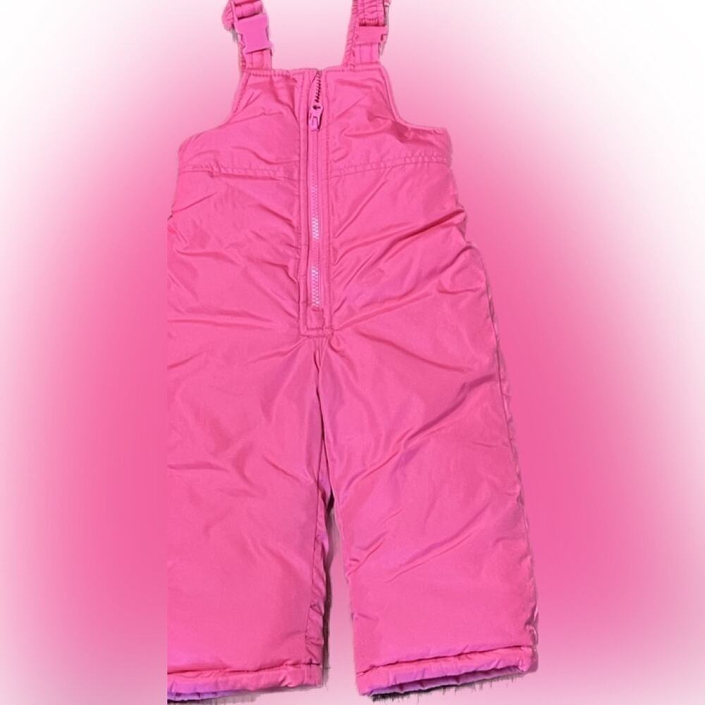 CARTERS PINK GIRLS SNOW BIBS SIZE 18MO MINT